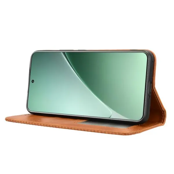 BUSINESS Peňaženkové puzdro pre Xiaomi 15 hnedé