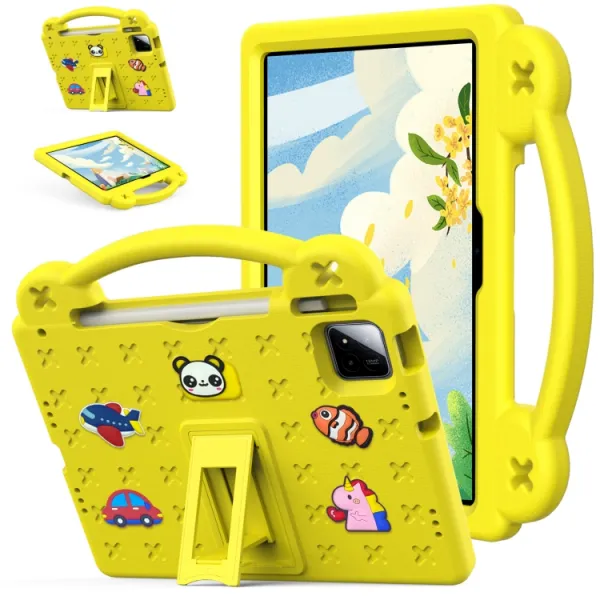 FANY Detský kryt na tablet pre Xiaomi Pad 7 / Pad 7 Pro / Pad 8 / Pad 8 Pro žltý