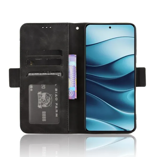SLOT Peňaženkový obal pre Xiaomi Redmi Note 14 čierny