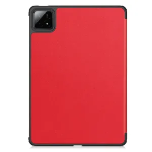 LEATHER Zaklápací kryt pre Xiaomi Pad 7 / Pad 7 Pro / Pad 8 / Pad 8 Pro červený