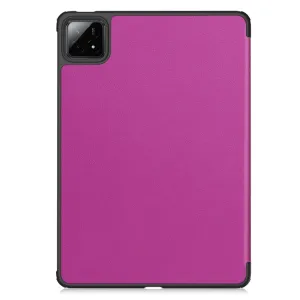 LEATHER Zaklápací kryt pre Xiaomi Pad 7 / Pad 7 Pro / Pad 8 / Pad 8 Pro fialový