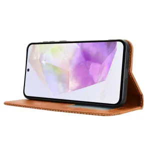 BUSINESS Peňaženkové puzdro pre Samsung Galaxy A56 hnedé