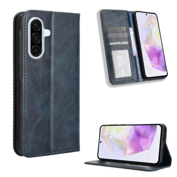 BUSINESS Peňaženkový kryt pre Samsung Galaxy A36 čierny modrý