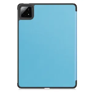 LEATHER Zaklápací kryt pre Xiaomi Pad 7 / Pad 7 Pro / Pad 8 / Pad 8 Pro svetlomodrý