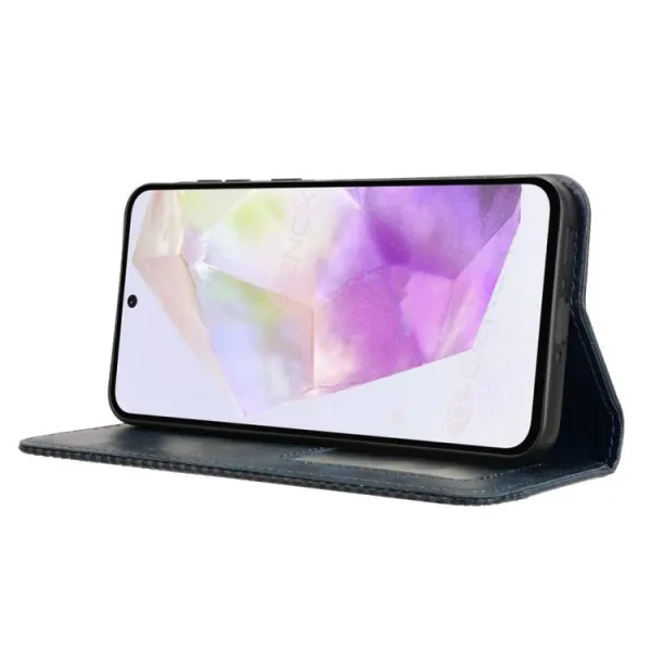 BUSINESS Peňaženkový kryt pre Samsung Galaxy A36 čierny modrý