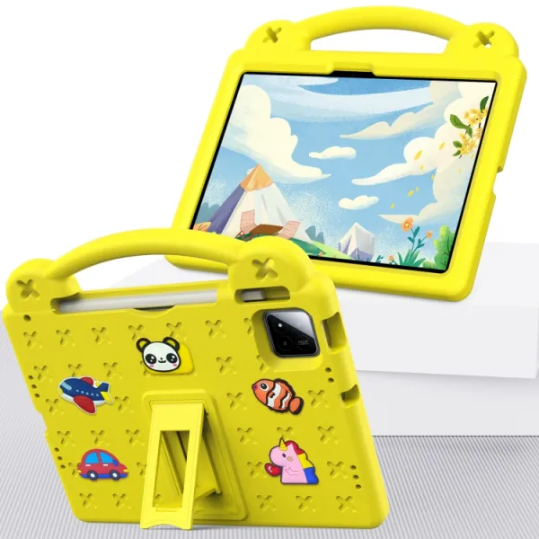 FANY Detský kryt na tablet pre Xiaomi Pad 7 / Pad 7 Pro / Pad 8 / Pad 8 Pro žltý