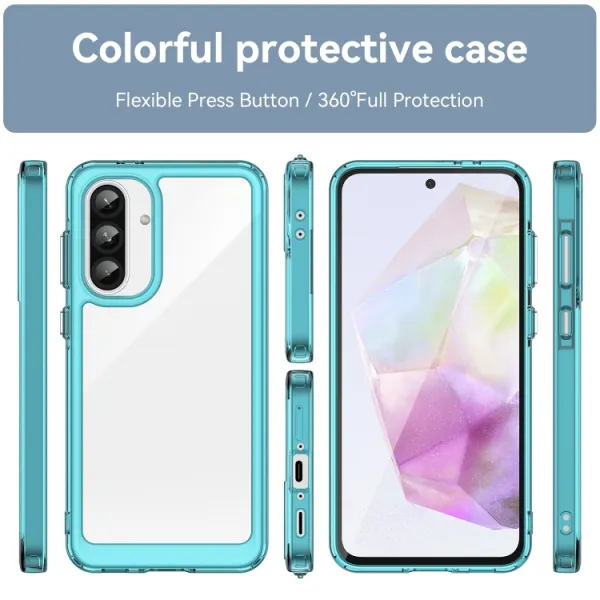 CRYSTAL Ochranný obal pre Samsung Galaxy A56 tyrkysový