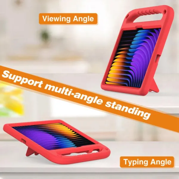 KIDDO Detský obal pre Xiaomi Pad 7 / Pad 7 Pro / Pad 8 / Pad 8 Pro červený