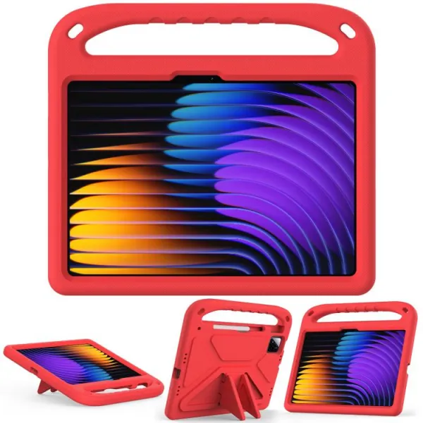 KIDDO Detský obal pre Xiaomi Pad 7 / Pad 7 Pro / Pad 8 / Pad 8 Pro červený