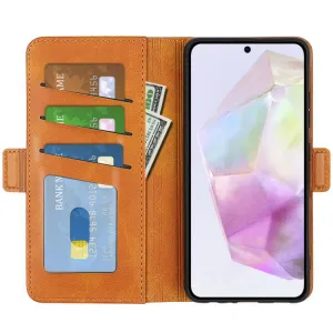 SIDE Peňaženkové puzdro pre Samsung Galaxy A36 svetlohnedý