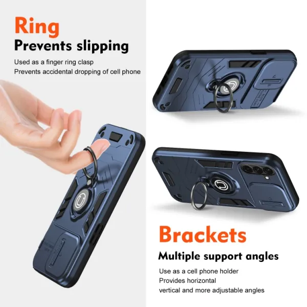 CAMPROTECT Kryt s držiakom pre Samsung Galaxy A56 modrý