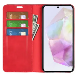 MAGNETIC Zaklápací kryt pre Samsung Galaxy A36 červený