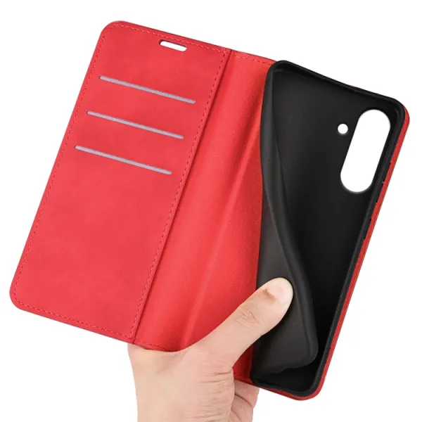 MAGNETIC Zaklápací kryt pre Samsung Galaxy A36 červený