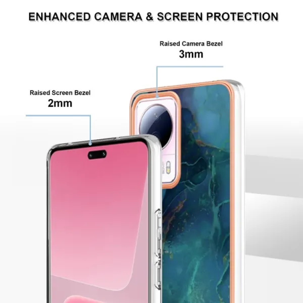 IMD MARBLE Ochranný kryt Xiaomi 13 Lite GREEN