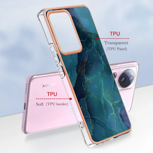 IMD MARBLE Ochranný kryt Xiaomi 13 Lite GREEN