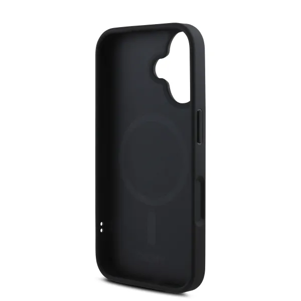 DKNY PU LEATHER SILVER Ochranný kryt Apple iPhone 16 šedý