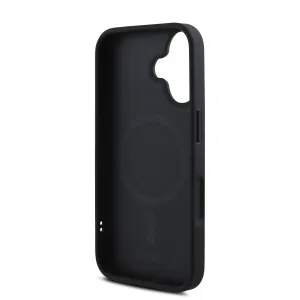 DKNY PU LEATHER SILVER Ochranný kryt Apple iPhone 16 šedý