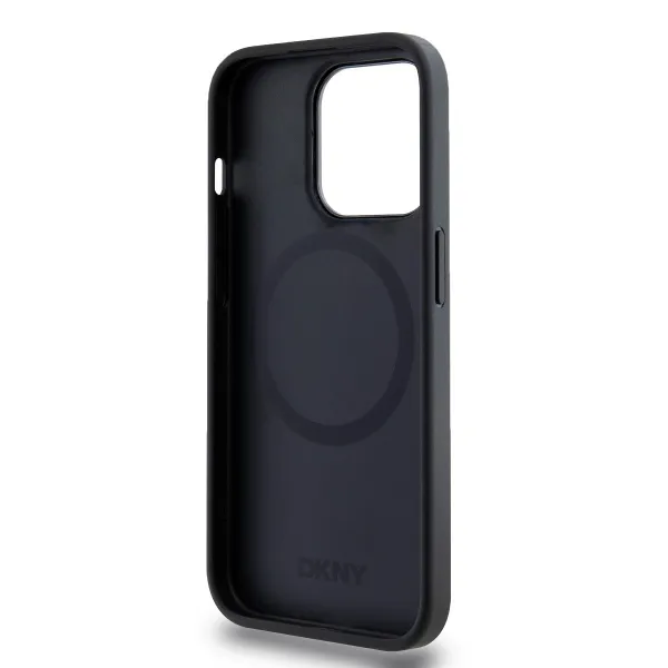 DKNY PU LEATHER Ochranný kryt Apple iPhone 14 Pro Max čierny