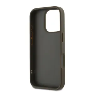 DKNY PU LEATHER Ochranný kryt so šnúrkou Apple iPhone 16 Pro Max zelenohnedý