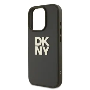 DKNY PU LEATHER Ochranný kryt so šnúrkou Apple iPhone 16 Pro Max zelenohnedý