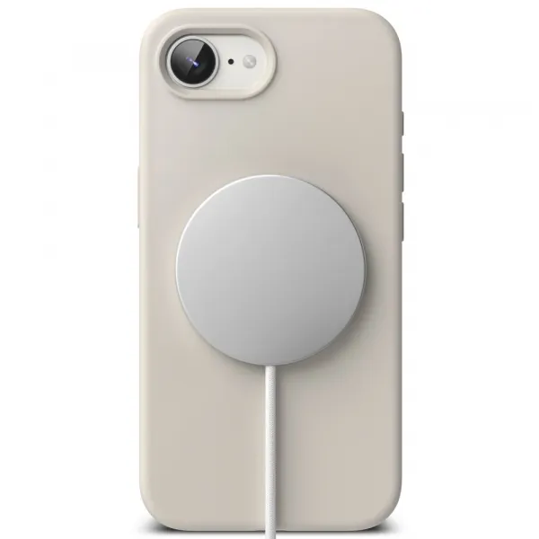 RINGKE SILICONE MAGSAFE Ochranný kryt Apple iPhone 16e / iPhone 17e STONE