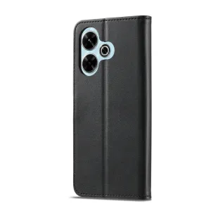 IMEEKE Peňaženkový obal pre Xiaomi Redmi 13 čierny