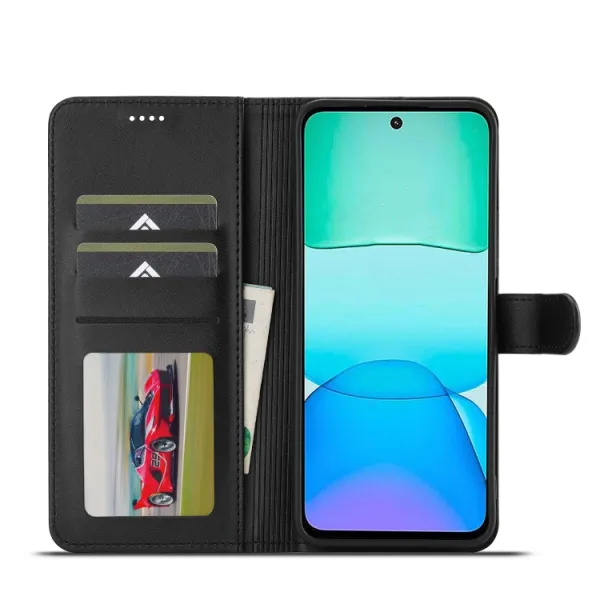 IMEEKE Peňaženkový obal pre Xiaomi Redmi 13 čierny