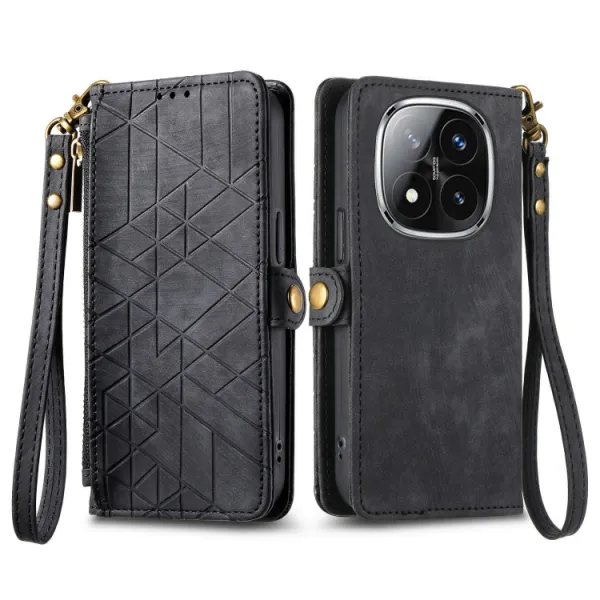 GEOM Peňaženkové puzdro pre Xiaomi Redmi Note 14 Pro+ 5G čierne