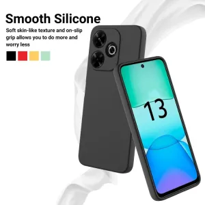 RUBBER Ochranný obal pre Xiaomi Redmi 13 čierny