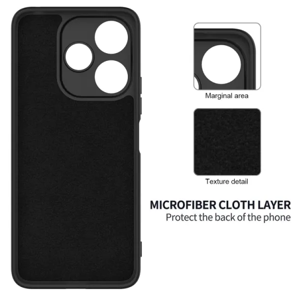 RUBBER Ochranný obal pre Xiaomi Redmi 13 čierny