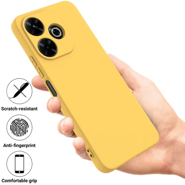 RUBBER Ochranný obal pre Xiaomi Redmi 13 žltý