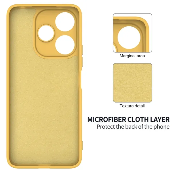 RUBBER Ochranný obal pre Xiaomi Redmi 13 žltý