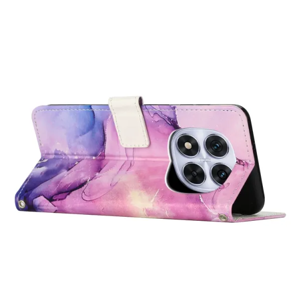 ART MARBLE Peňaženkový kryt pre Xiaomi Redmi Note 14 Pro 5G / Poco X7 PURPLE