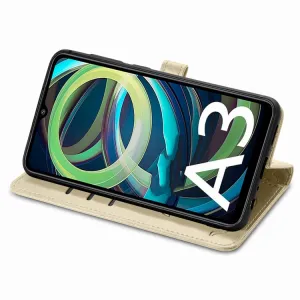 ART ANIMALS Peňaženkový obal pre Xiaomi Redmi A3 zlatý