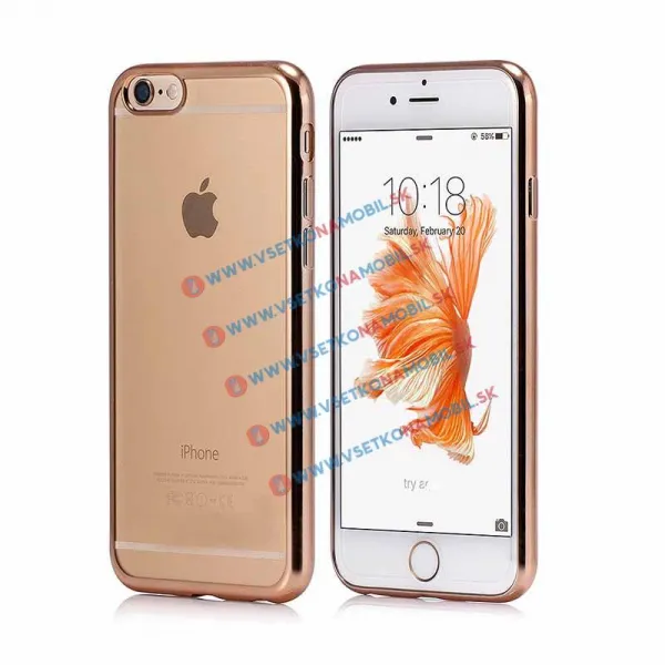 Silikónový obal iPhone 6 / 6S zlatý METALLIC
