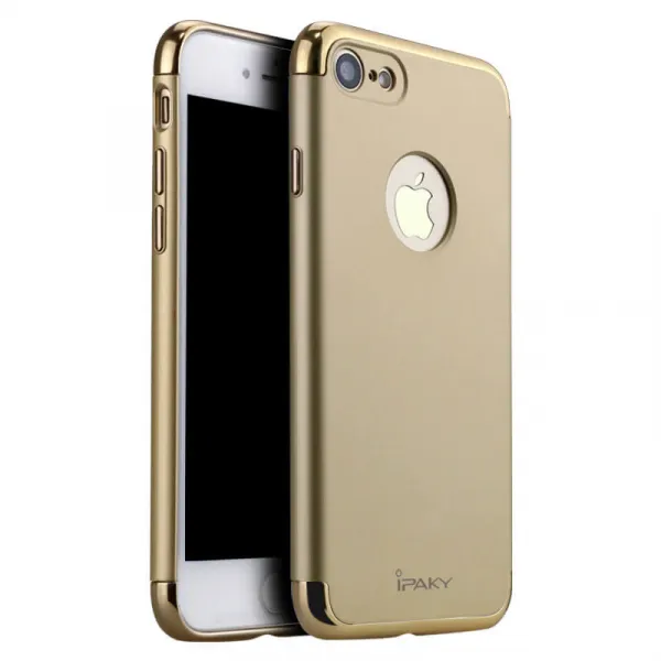 IPAKY 3v1 Ochranný kryt Apple iPhone 7 zlatý