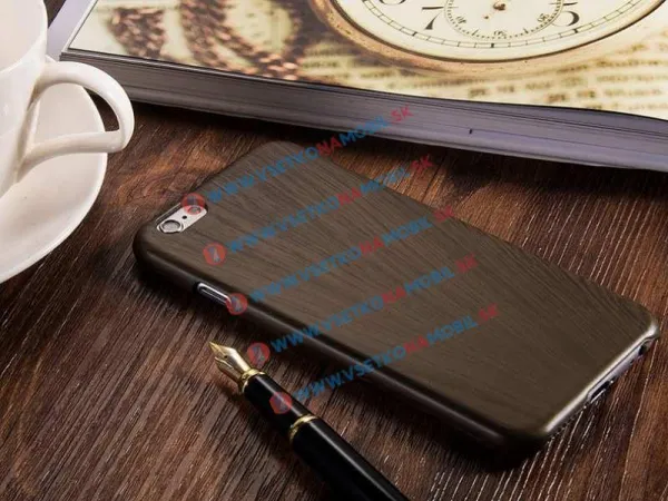 Plastový obal Apple iPhone 6 / 6S WOOD tmavý