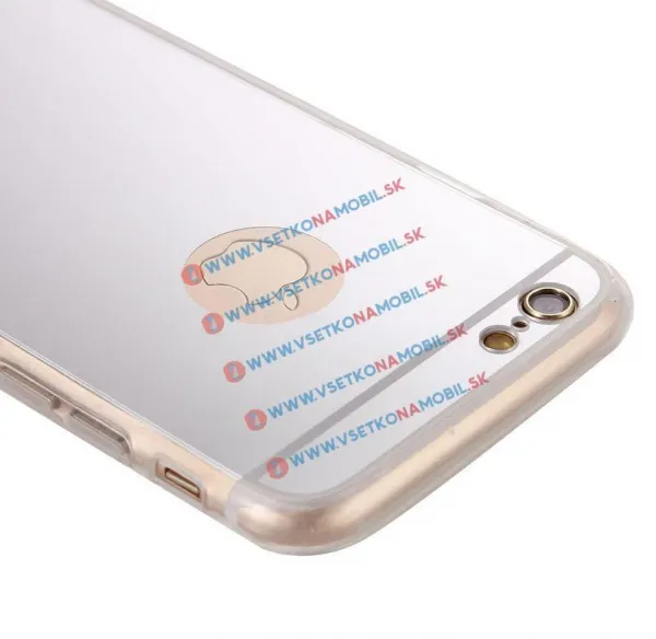 Zrkadlový silikónový obal iPhone 6 / 6S strieborný