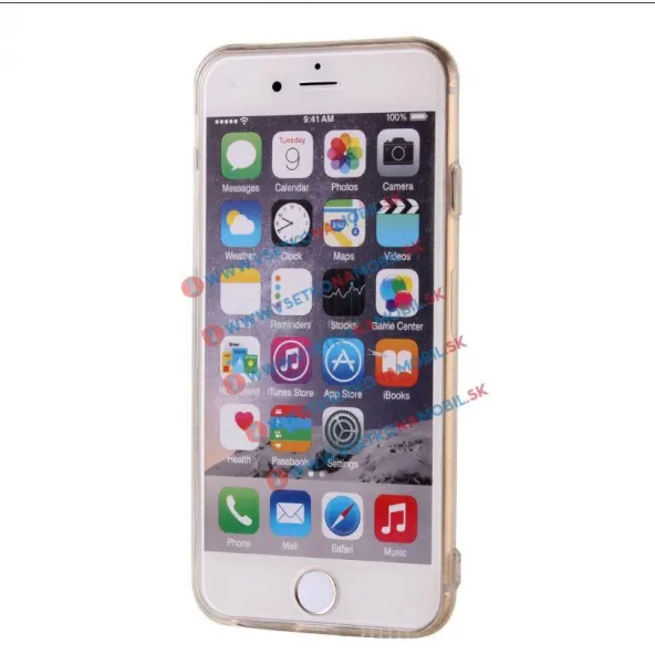 Zrkadlový silikónový obal iPhone 6 / 6S strieborný
