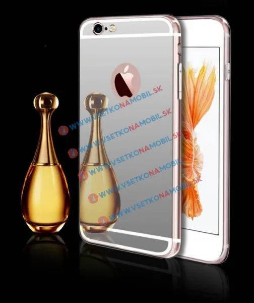 Zrkadlový silikónový obal iPhone 6 / 6S strieborný