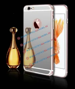 Zrkadlový silikónový obal iPhone 6 / 6S strieborný