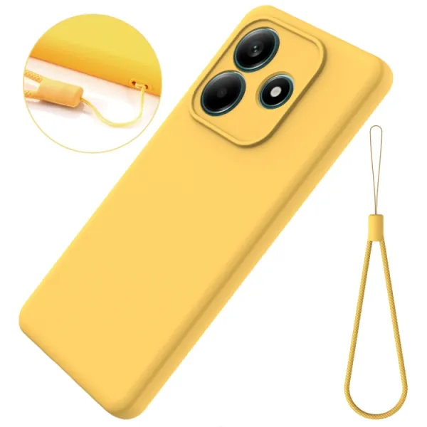 RUBBER Ochranný obal pre Xiaomi Redmi Note 14 5G žltý