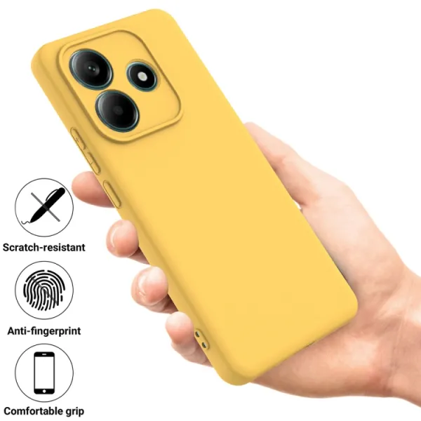 RUBBER Ochranný obal pre Xiaomi Redmi Note 14 5G žltý