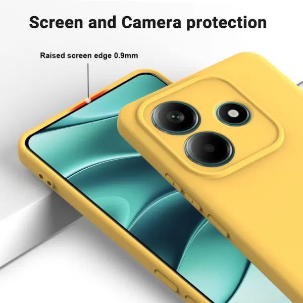 RUBBER Ochranný obal pre Xiaomi Redmi Note 14 5G žltý