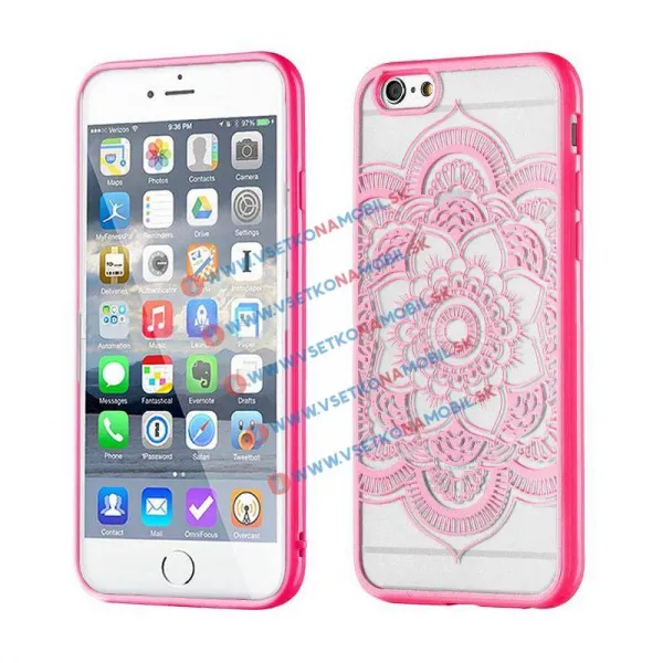 HENNA LOTUS silikónový obal Apple iPhone 6 / 6S ružový