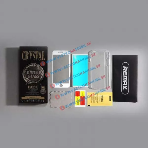 REMAX Silikónový obal + 3D ochranné sklo Apple iPhone 7 / iPhone 8 biele