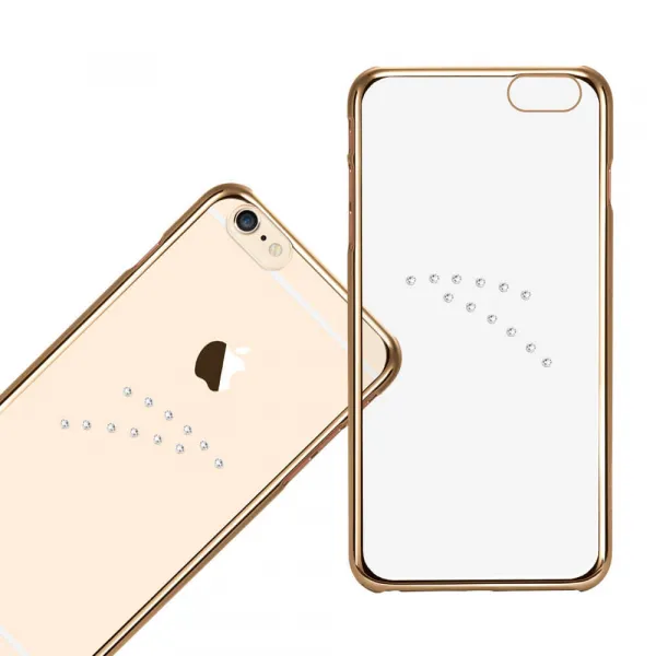 X-FITTED SWAROVSKI obal Apple iPhone 6 / 6S zlatý (0001)