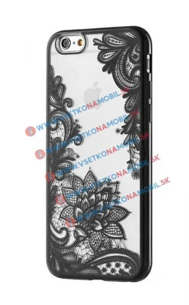 HENNA FLOWERS silikónový obal Apple iPhone 6 / 6S čierny