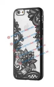 HENNA FLOWERS silikónový obal Apple iPhone 6 / 6S čierny