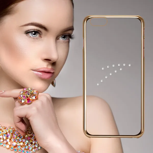 X-FITTED SWAROVSKI obal Apple iPhone 6 / 6S zlatý (0001)